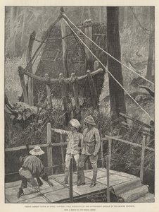 Książę Albert Victor w Indiach, łowi dzikie słonie w rządowej Khedah w dystrykcie Mysore